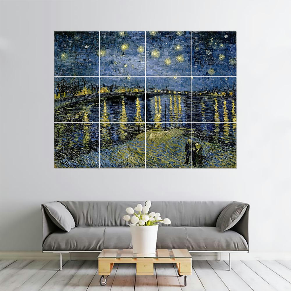 - Tableau Nuit Étoilée sur le Rhône - Vincent Van Gogh 150x200cm