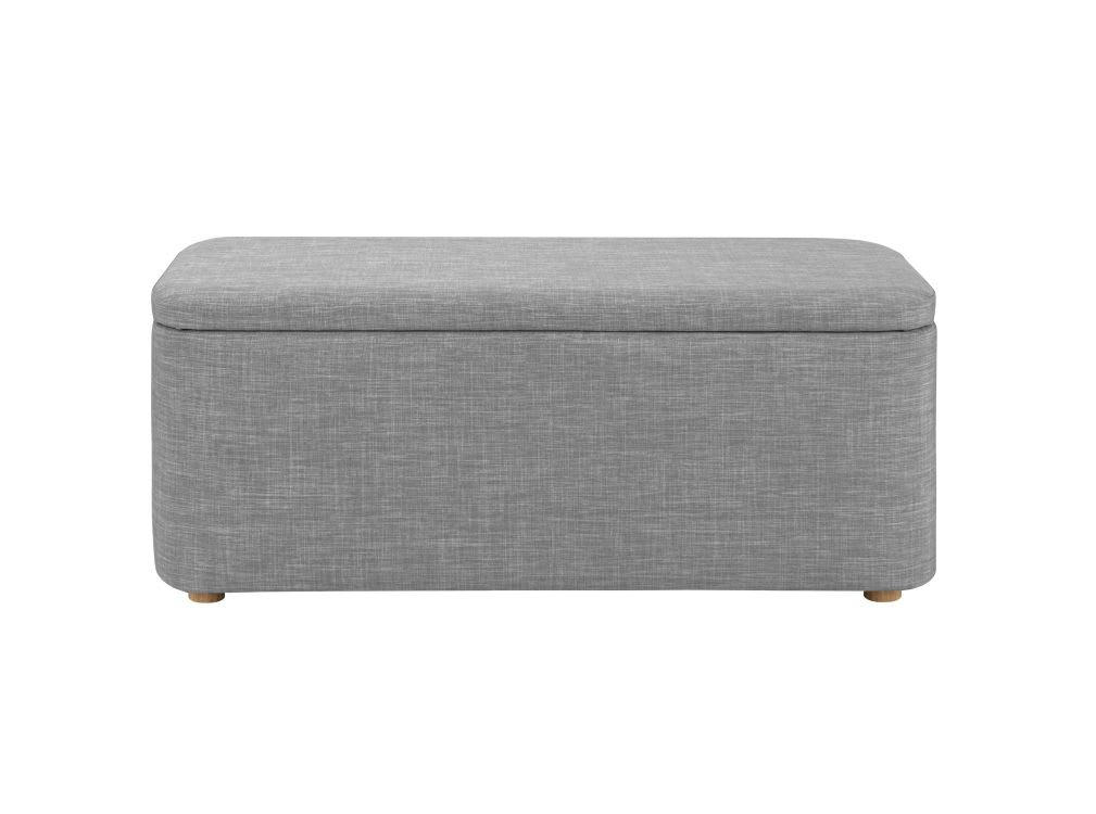 - Bout de lit avec rangement en tissu - Gris clair