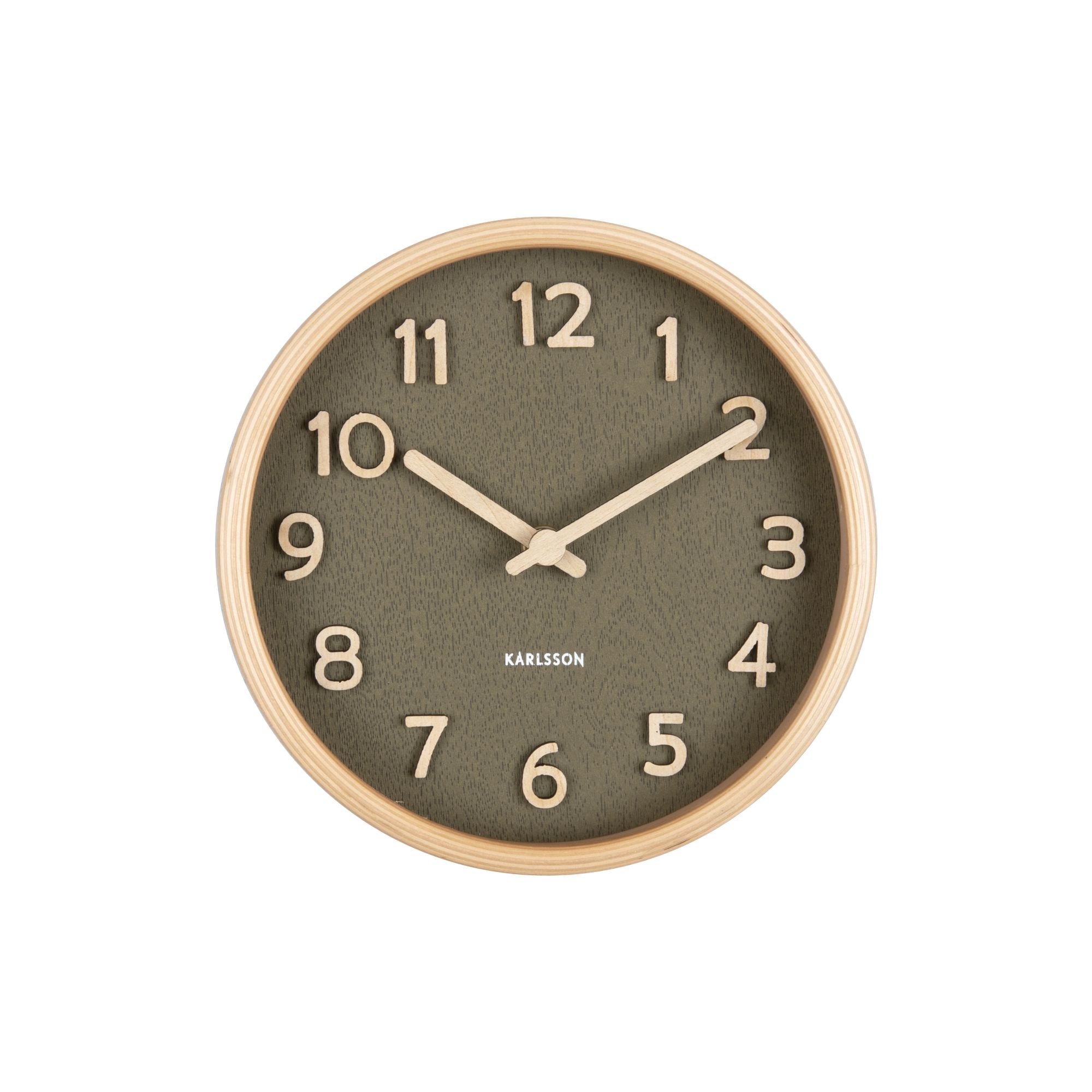 Karlsson tafelklok Pure - groen - Ø18cm