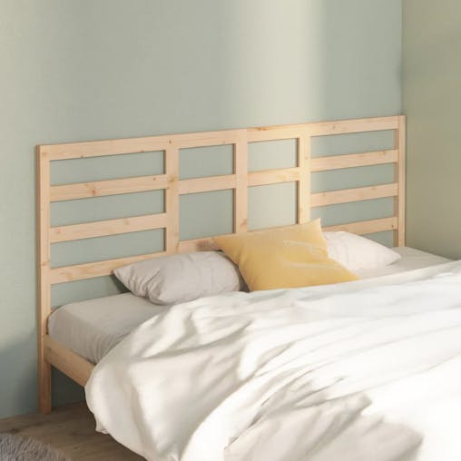 NNEVL Bed Headboard 186x4x104 cm Solid Wood Pine