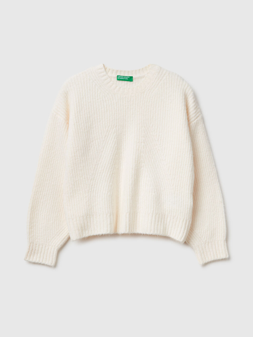 Sweater in stretch cotton blend