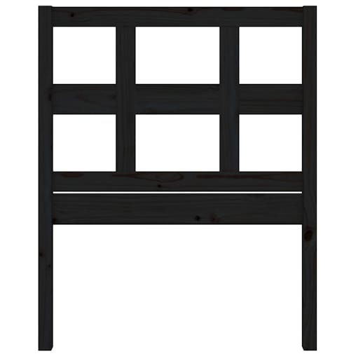 NNEVL Bed Headboard Black 95.5x4x100 cm Solid Wood Pine