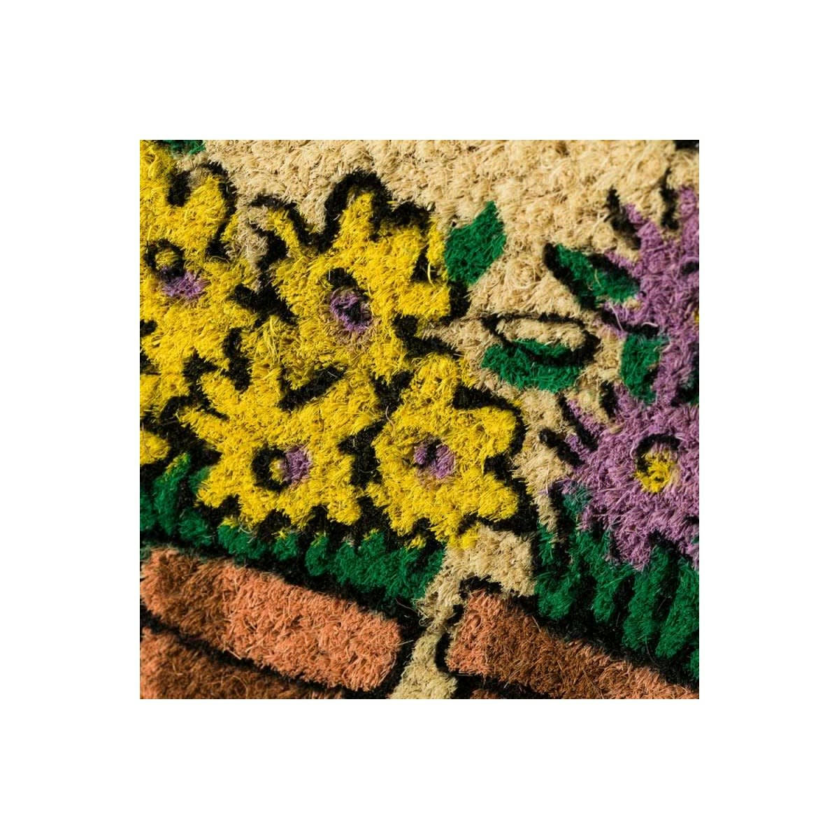 WELCOME FLORAL - Paillasson coco 60x40