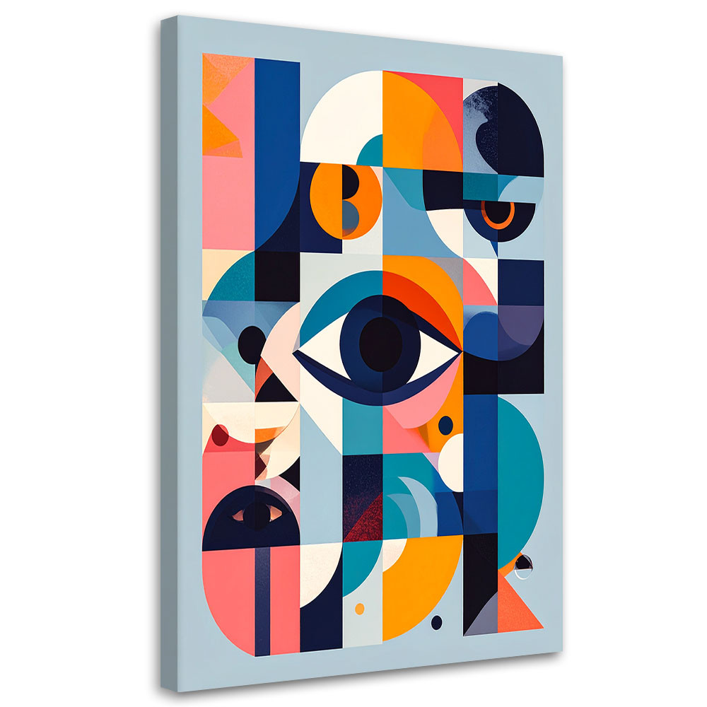 Obraz do salonu sypialni biura, Abstrakcja oko w stylu Bauhaus 20x30