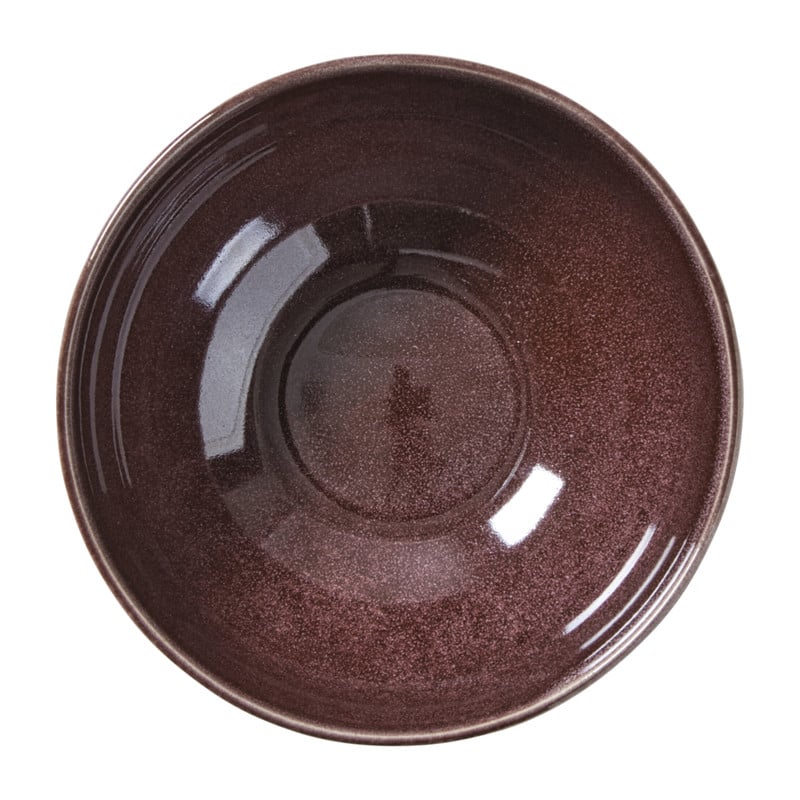 Schaaltje Olivia - bordeauxrood/beige - &Oslash;16.8x7 cm