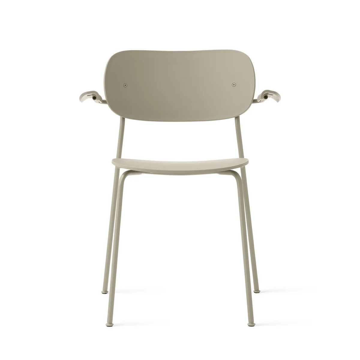 Audo - Co Dining Plastic Outdoor Armlehnstuhl, oliv