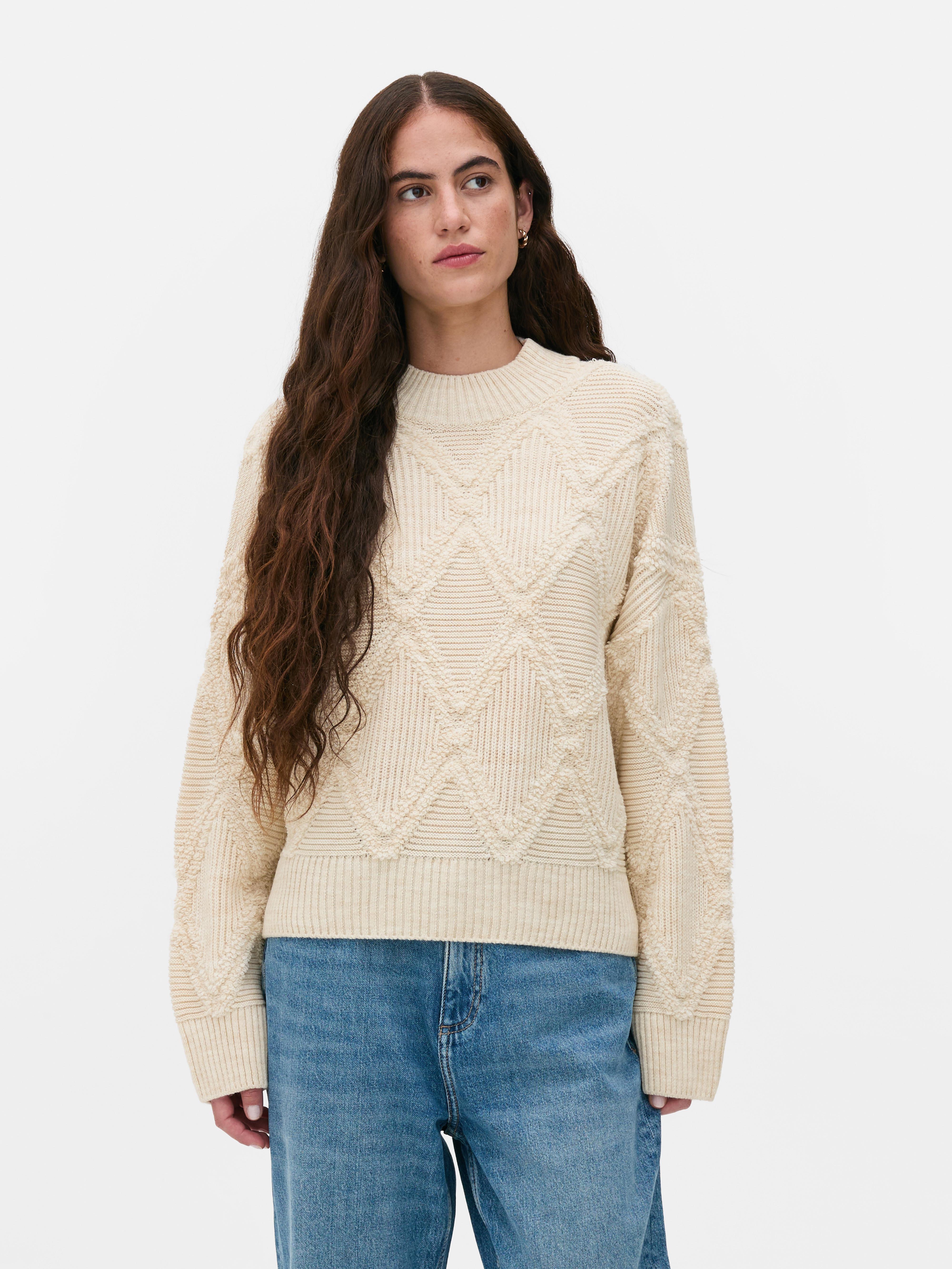 Textured Diamond Sweater