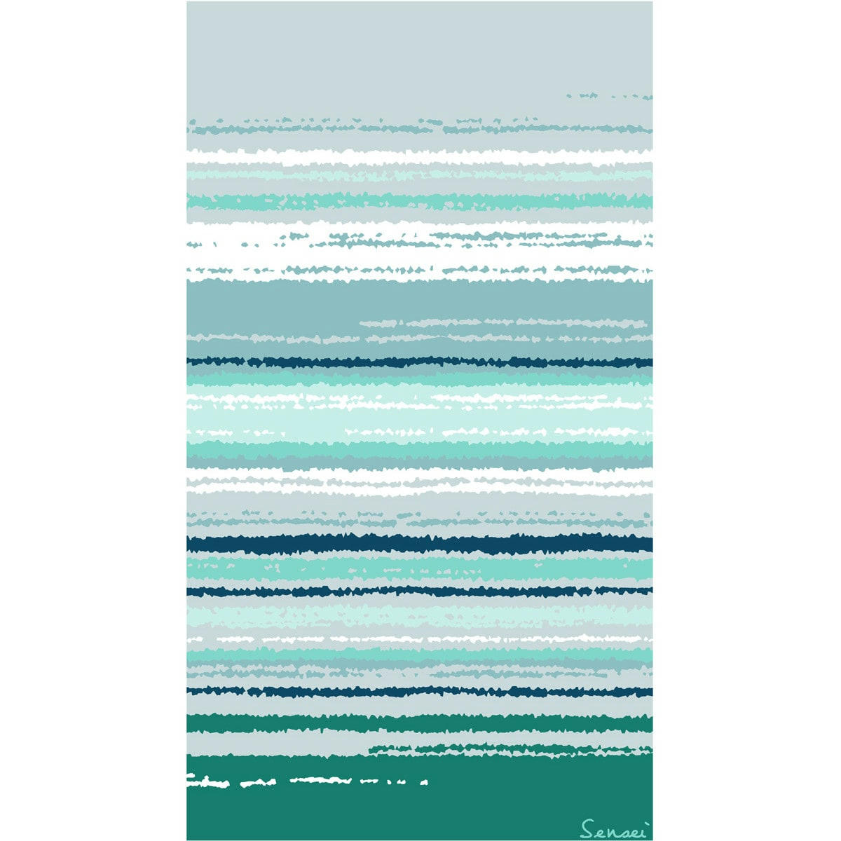 BLUE LAGOON - Serviette de plage velours 100x180 cm