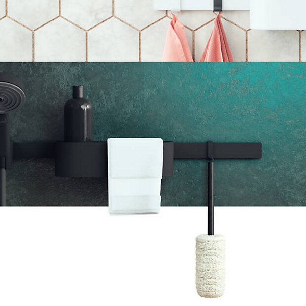 HANSGROHE Ensemble d'accessoires de douche sans thermostatique noir mat WallStoris