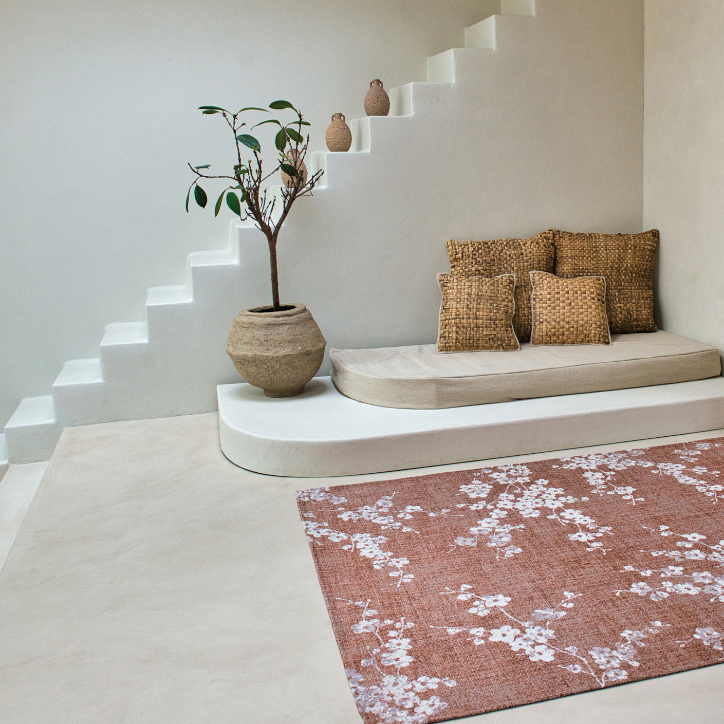 Louis de Poortere Sakura Vloerkleed 80 x 150 cm - Copper Pink