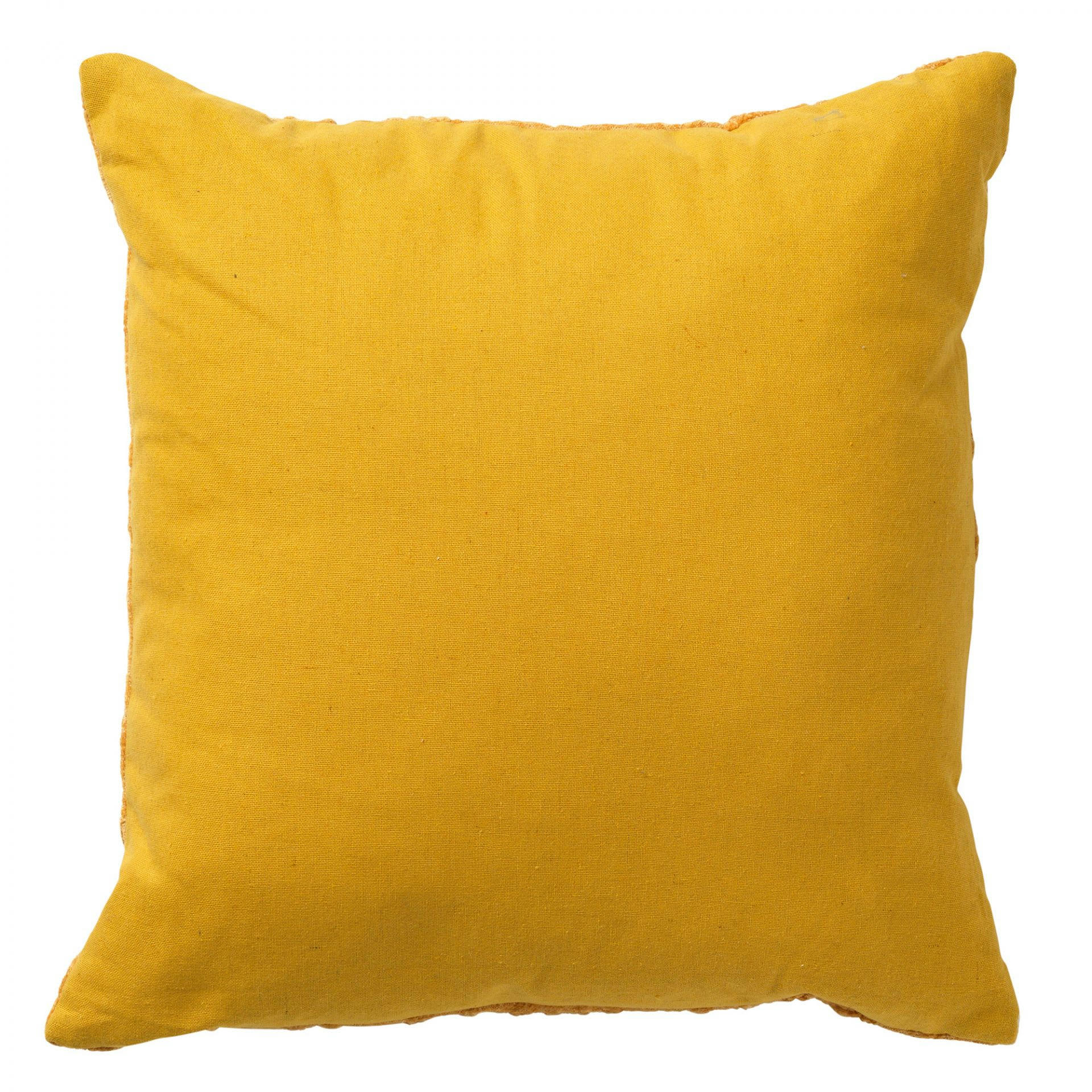 - Housse de coussin jaune en polyester-45x45 cm avec motif fleuri