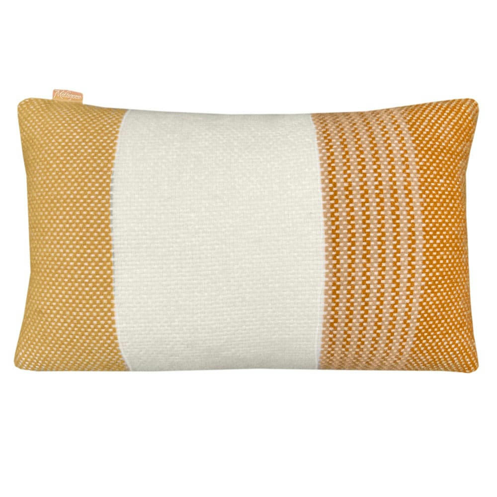 FESTIVITY - Coussin en laine jaune 35x60