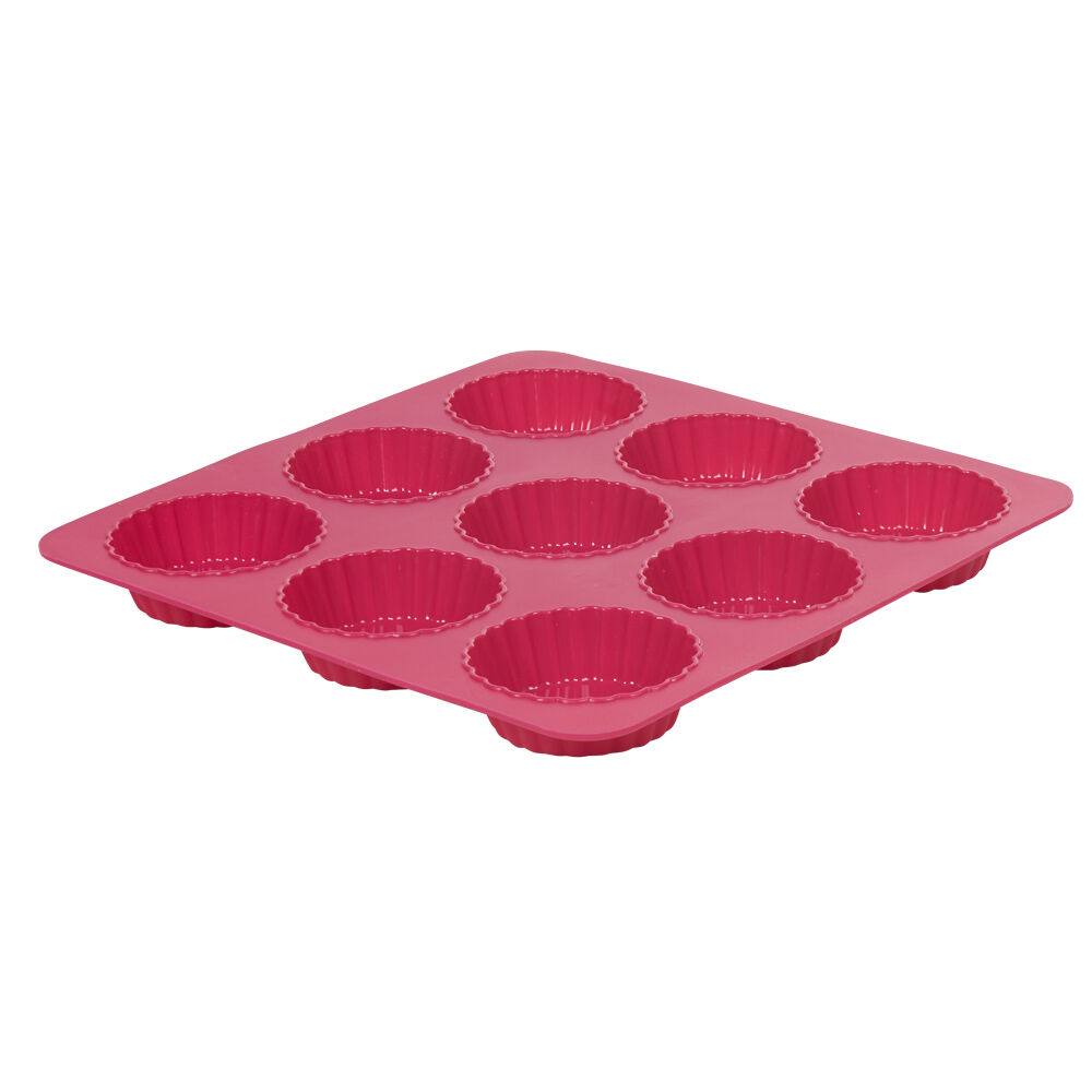 Moule silicone rose 9 tartelettes