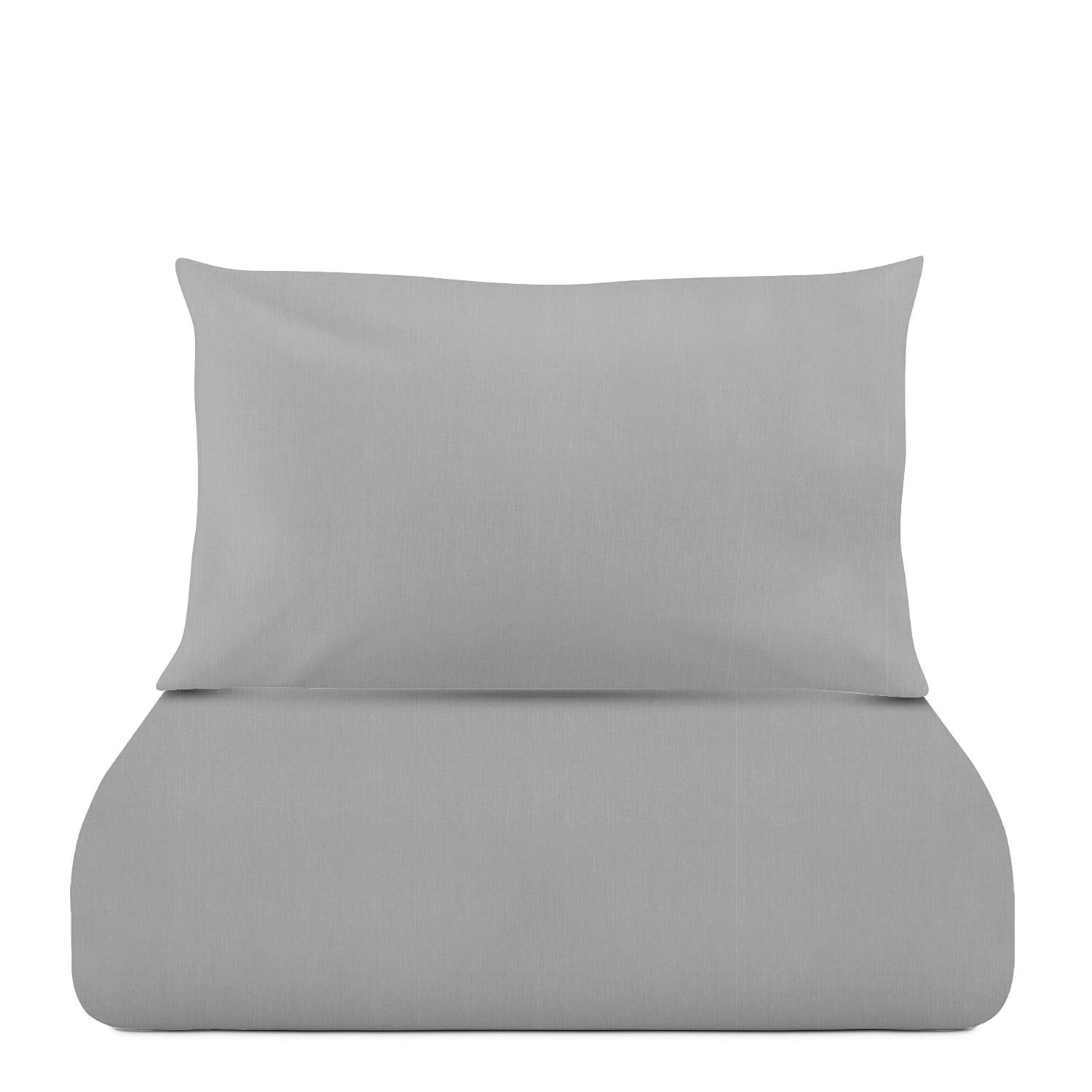 Parure copripiumino singolo grigio Jersey melange