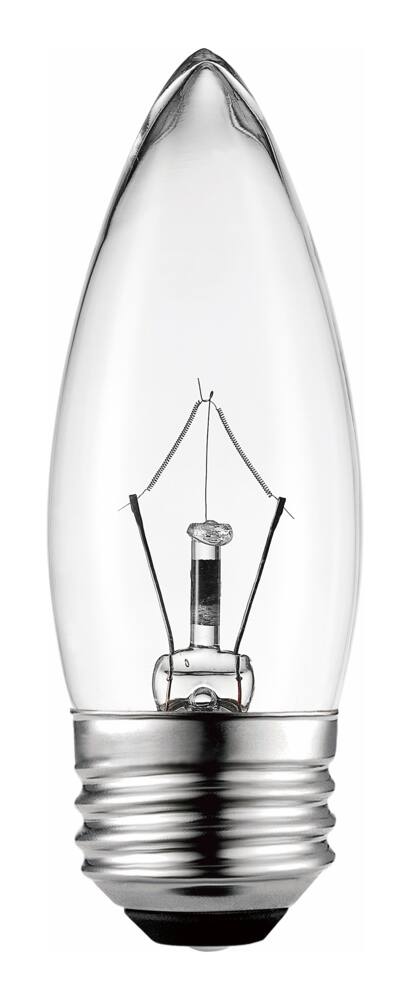 NOMA B10 E26 Base Incandescent Light Bulbs, 330 Lumens, Warm White, 40W, 4-pk