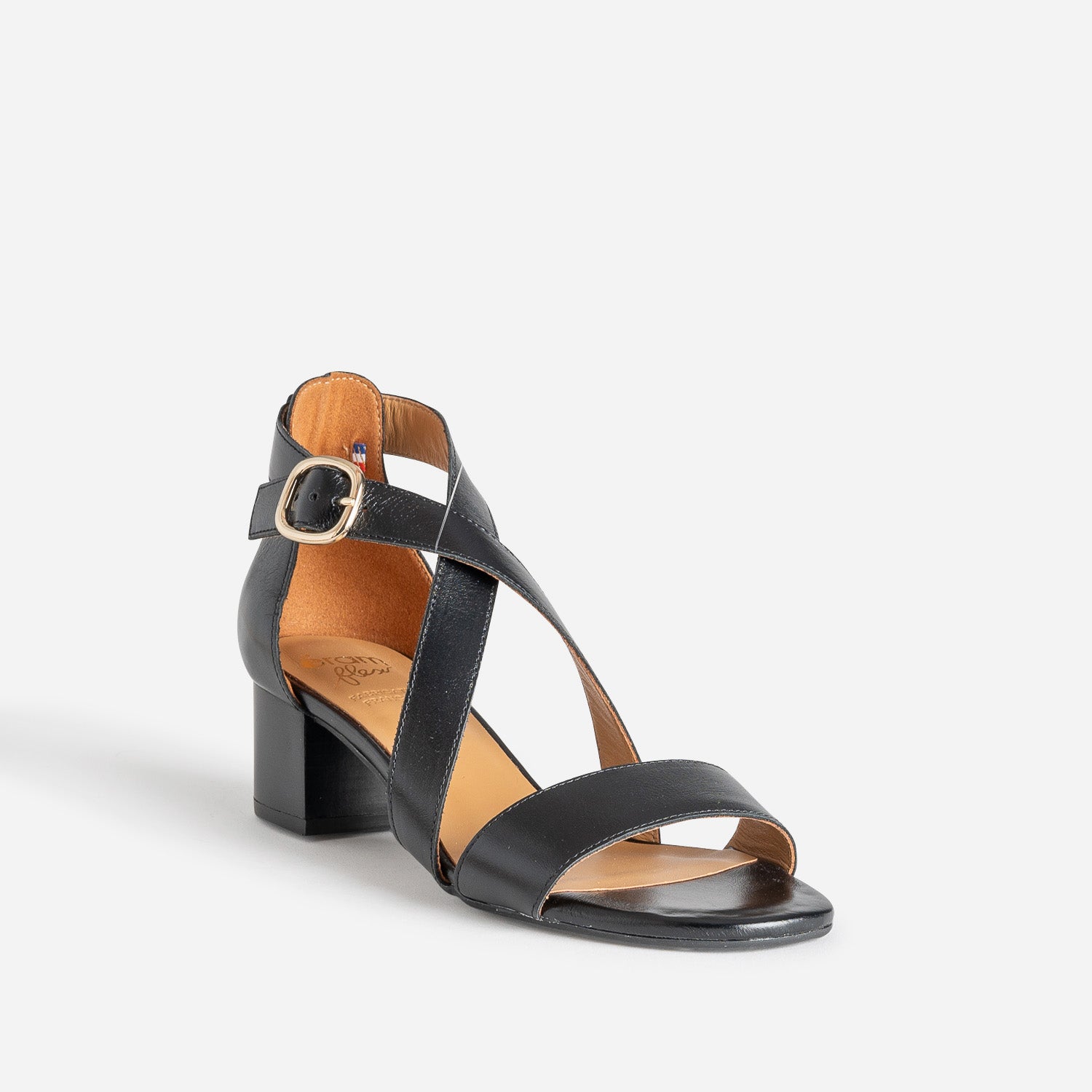 Sandale ERAM FLEX noire en cuir
