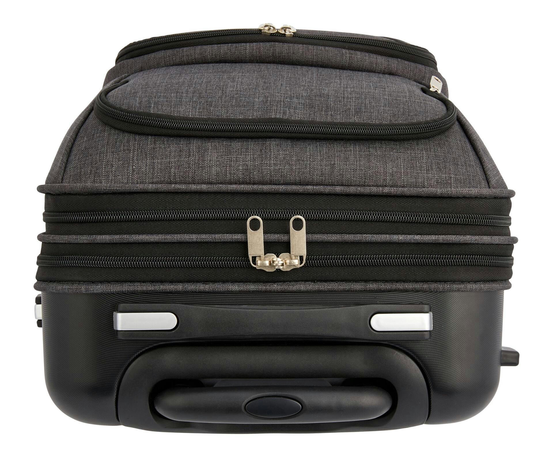 Outbound Hybrid Spinner Wheel Carry-On Travel Luggage Suitcase, Charcoal, 20-in