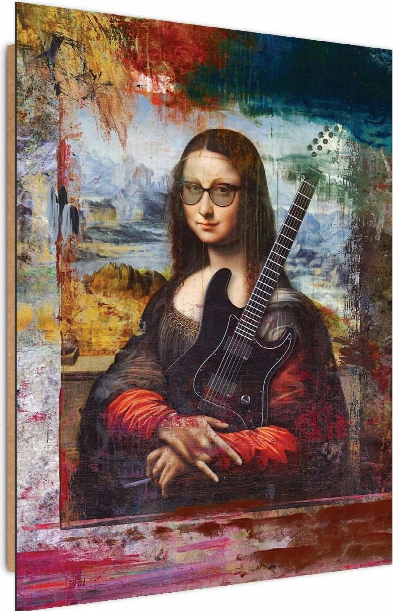 ROCK ART - Tableau art rupestre des bois 40 x 60 cm