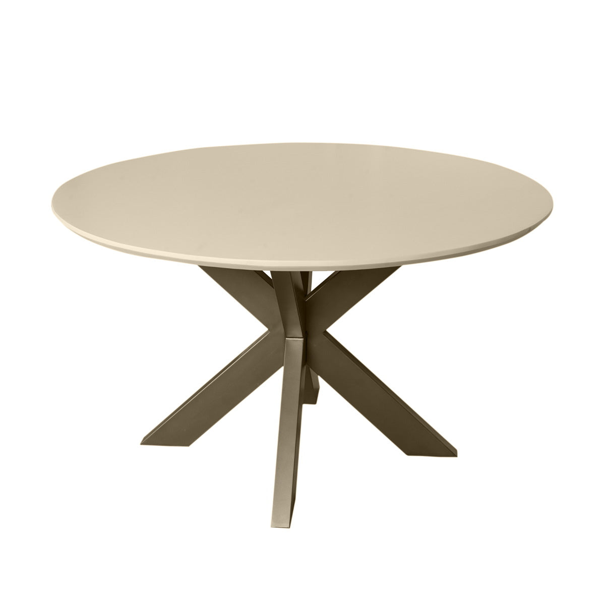 StarFurn Eettafel Madison - Rond Zandkleur Hout - 130x130x76cm