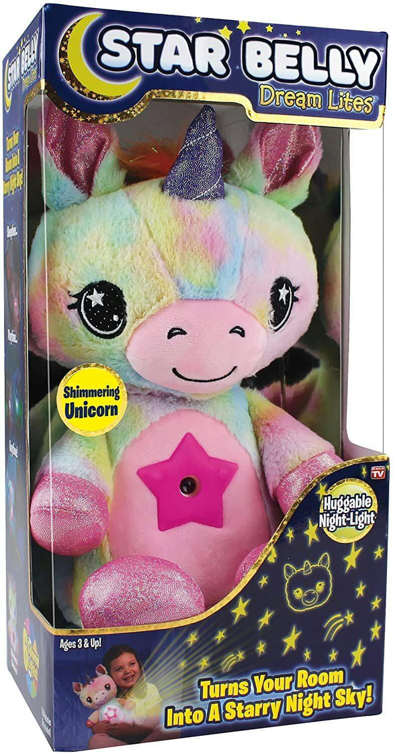 As Seen On TV Star Belly Dream Lites Unicorn Plush Toy, Ages 3+