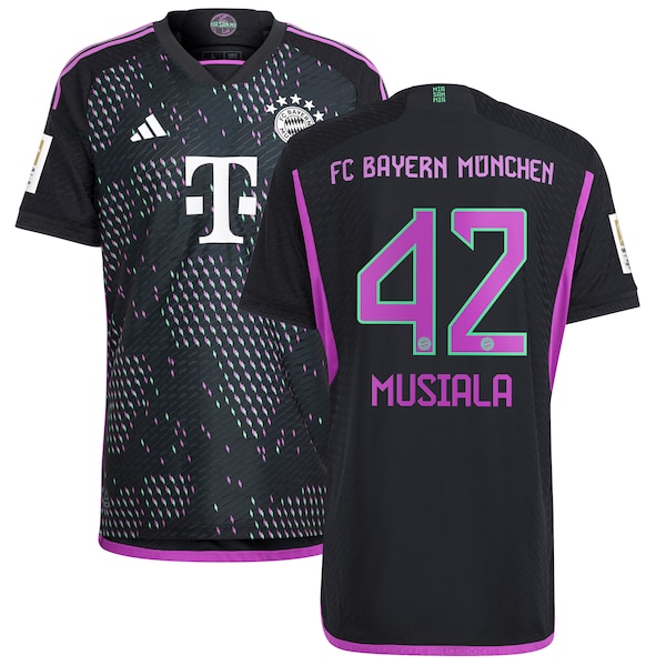 Jamal Musiala Bayern Munich adidas 2023/24 Away Authentic Player Jersey - Black/White