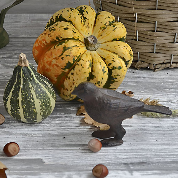 Oiseau déco en fonte -- 13 x 5 x 8 Type: Animaux décoratifs