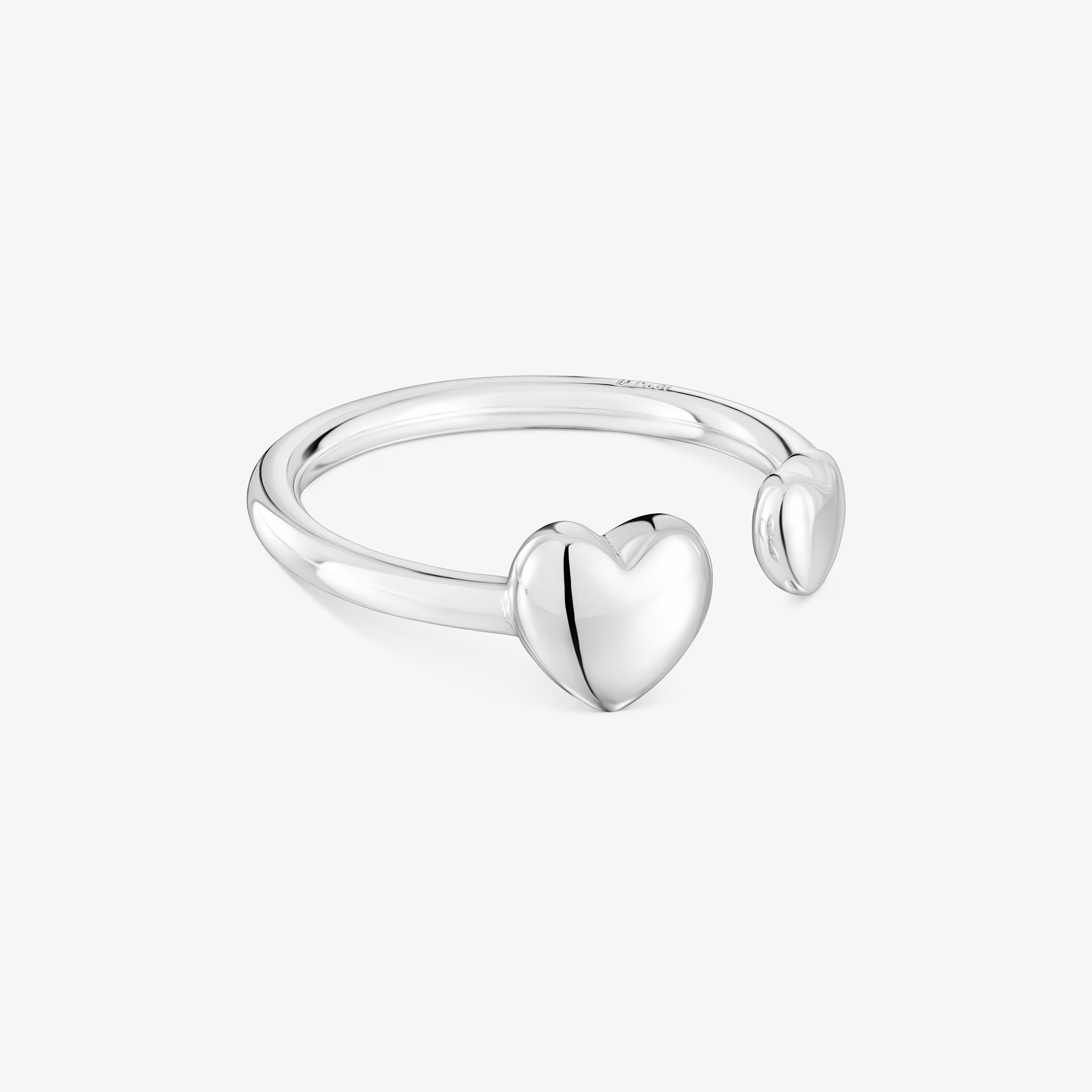 Anillo pequeño abierto de plata corazón My Other Half