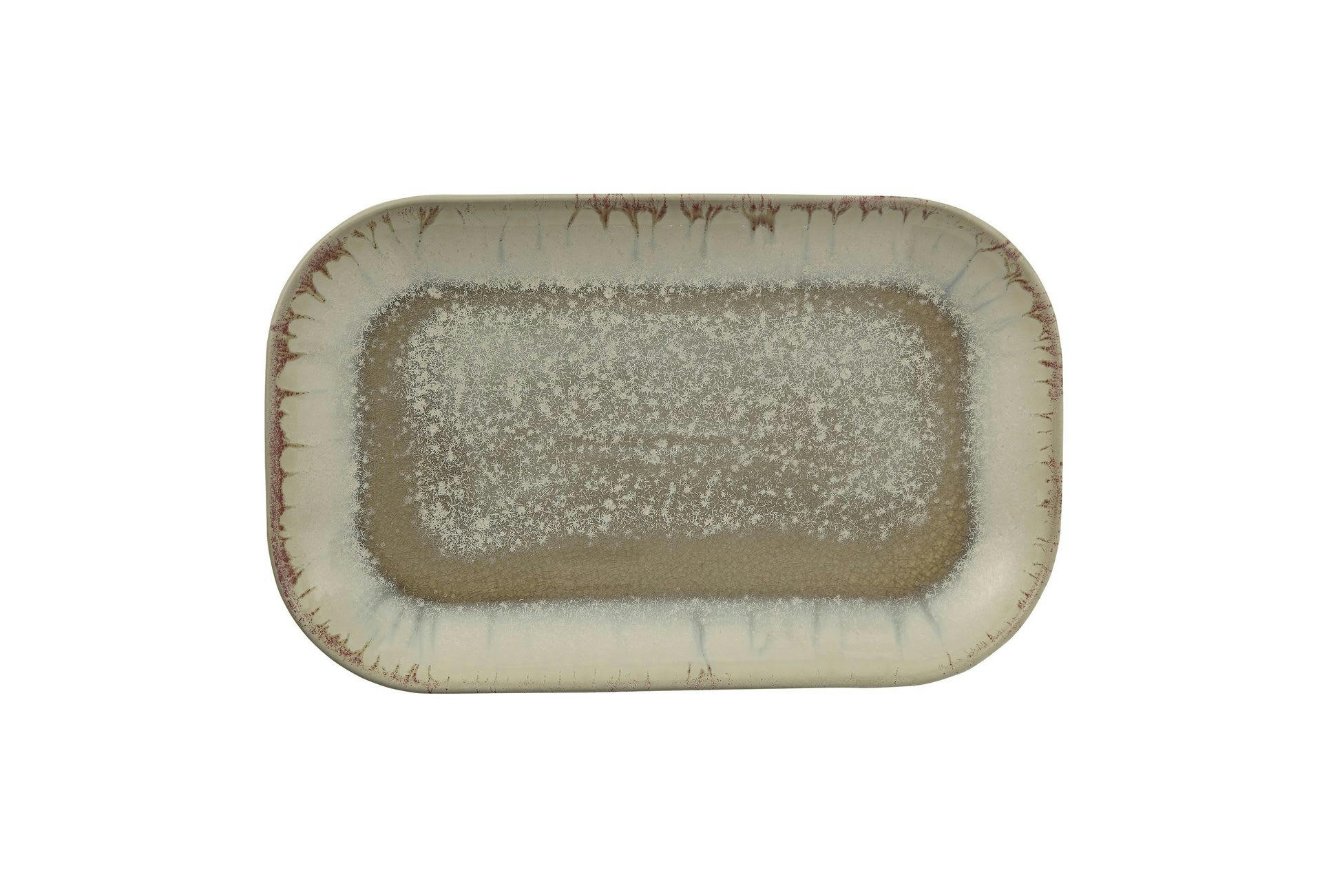 BRUYERE - Plat en grès multicolore