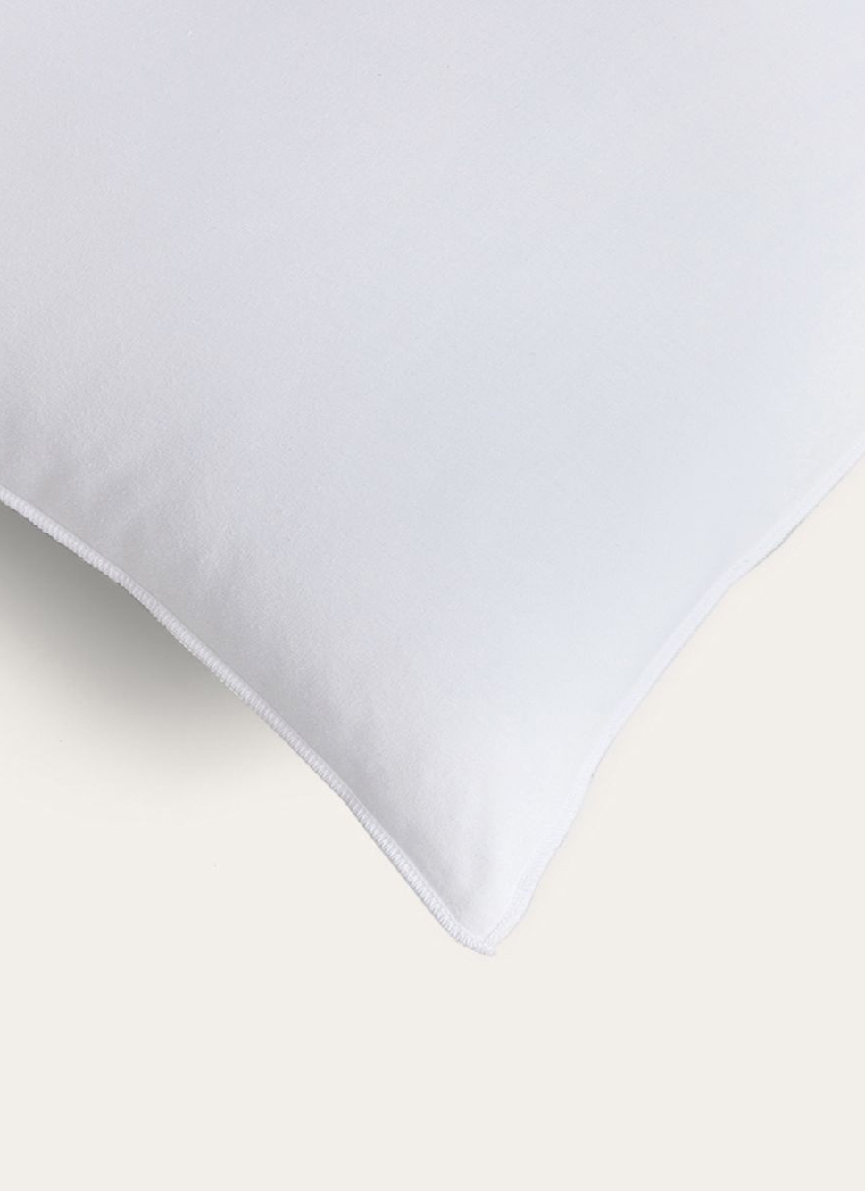 OREILLER EN PERCALE DE COTON PEIGNÉ BLANC