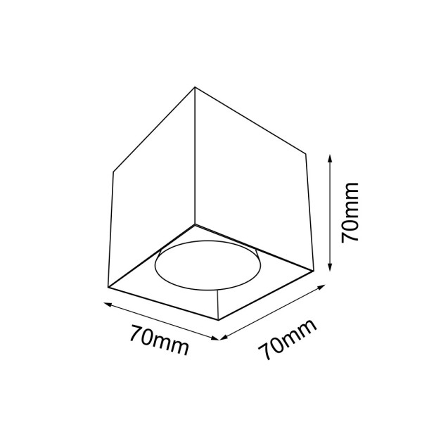 Spot kwadratowy biały CAGE 1xGU10x10W wym:7x7x7cm IP20 Brosline