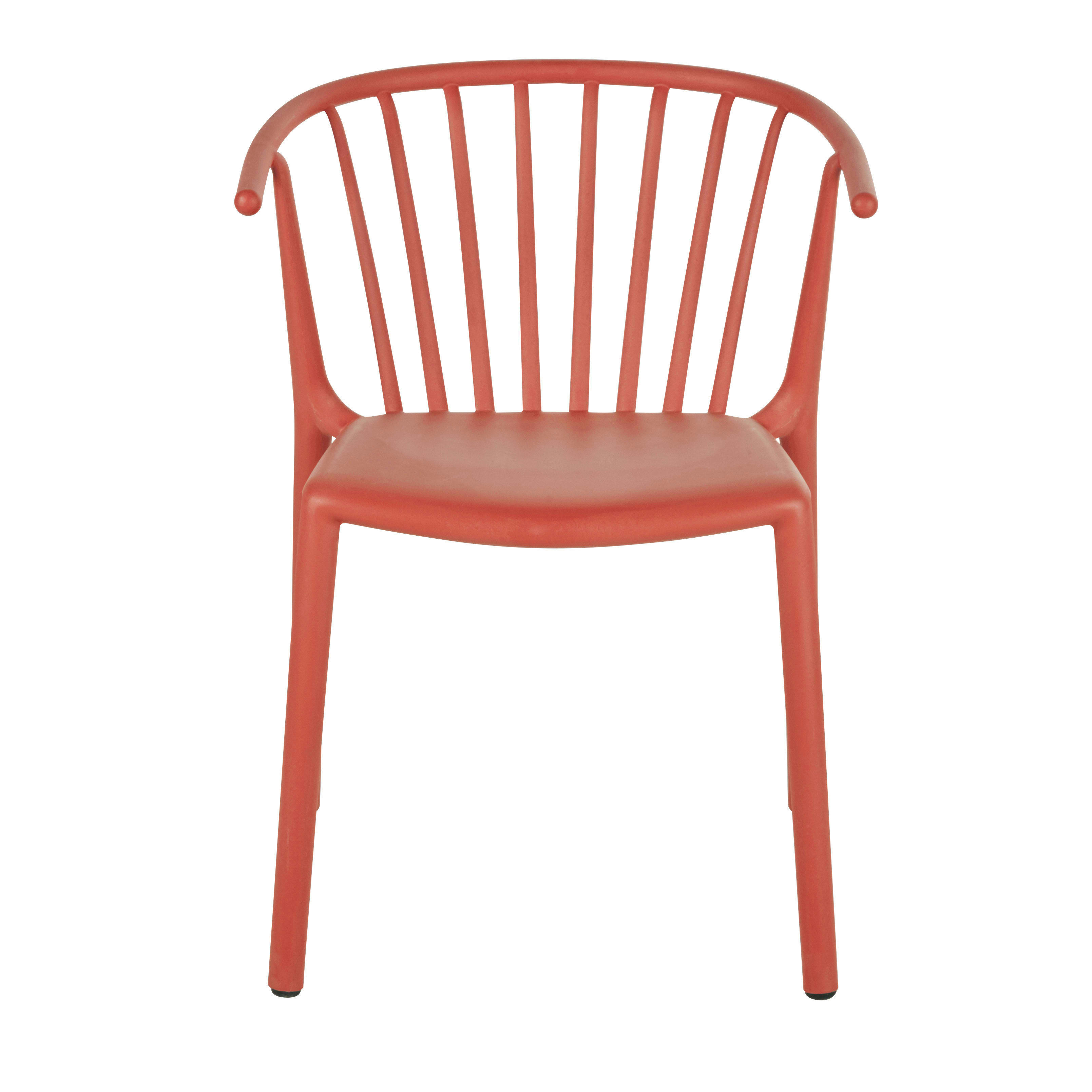 Kaishi Business - Chaises à dîner de jardin professionnelles terracotta (x2)