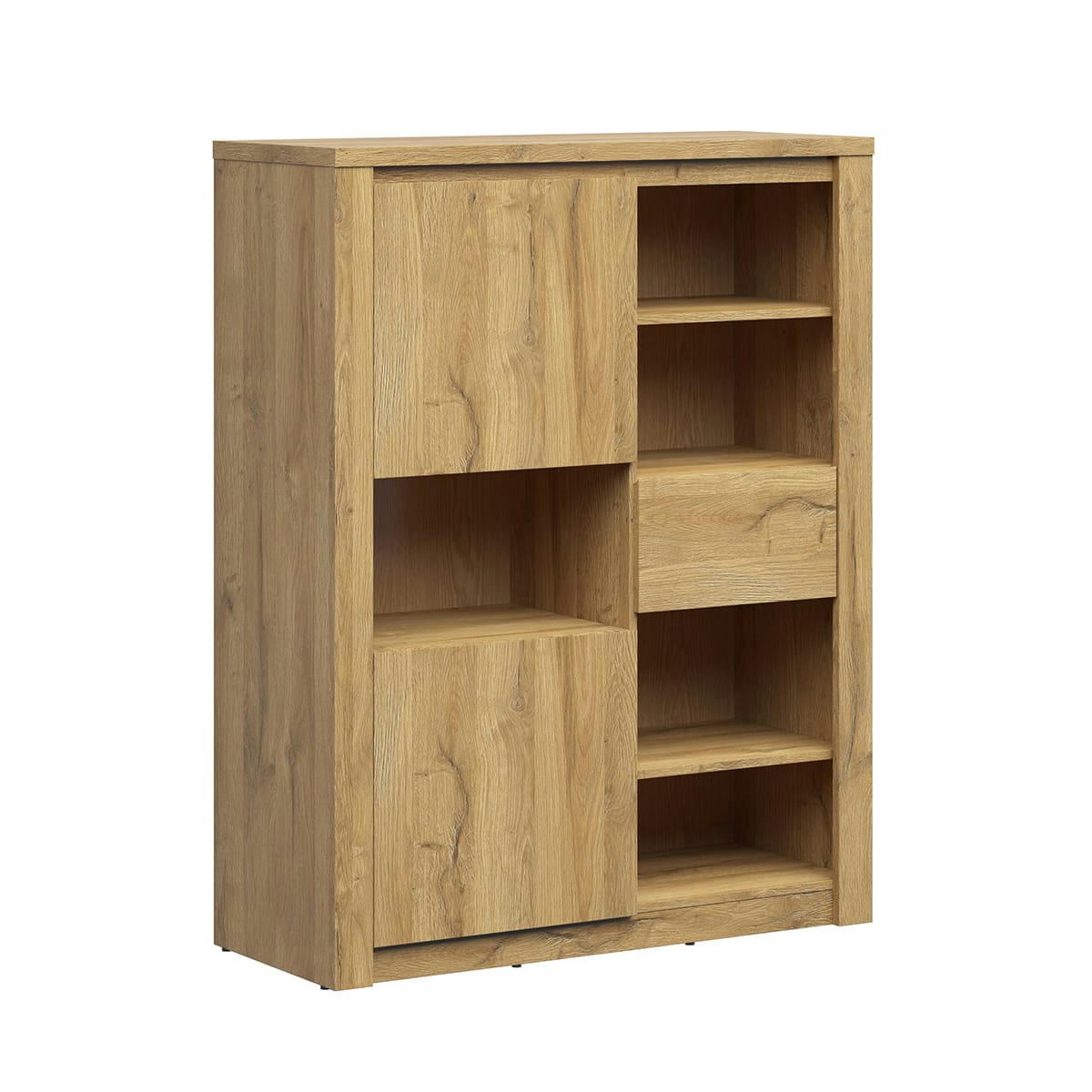 - Buffet haut 2 portes 1 tiroir naturel