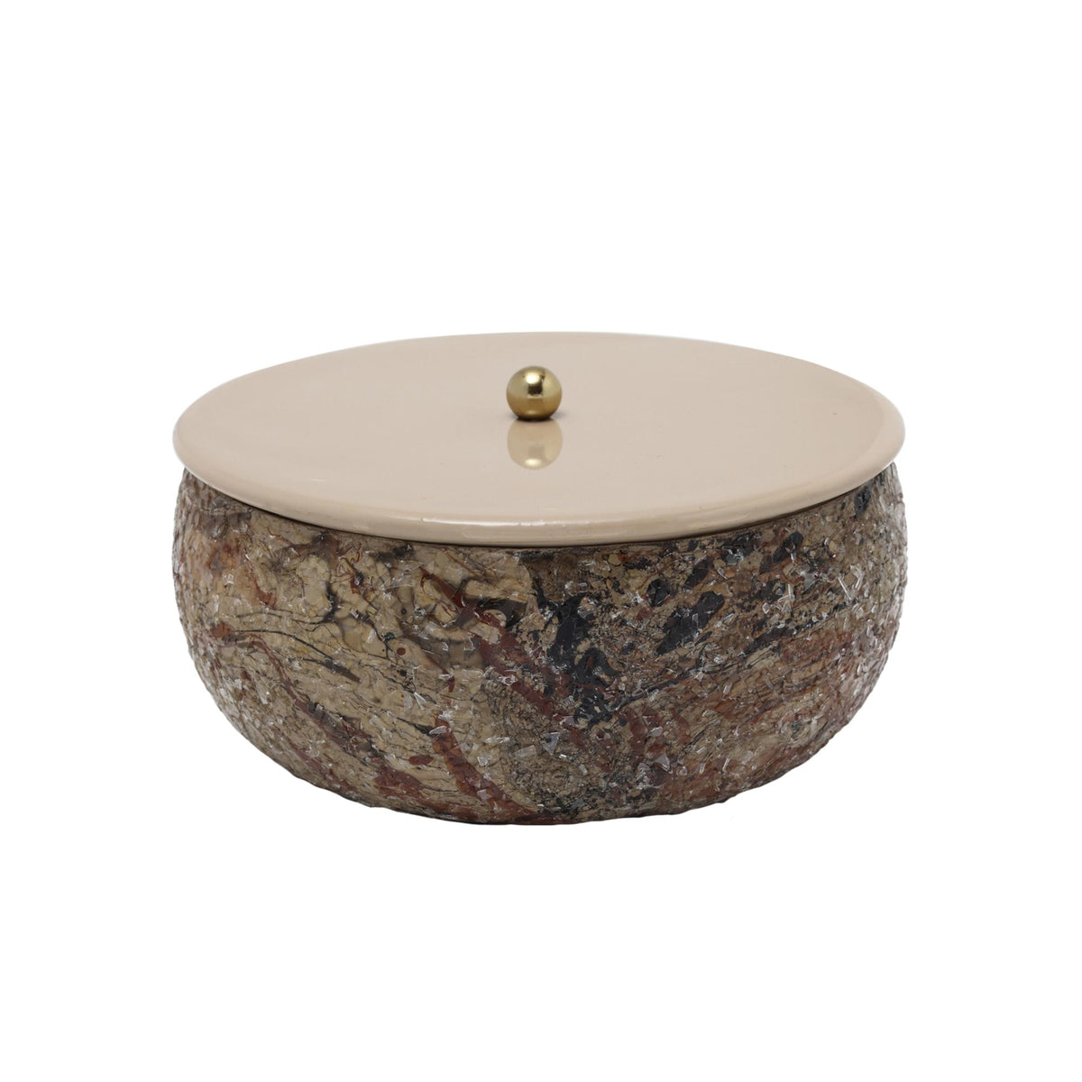 Present Time keukenaccessoire Mosaic Marble - bruin - Ø16.5cm