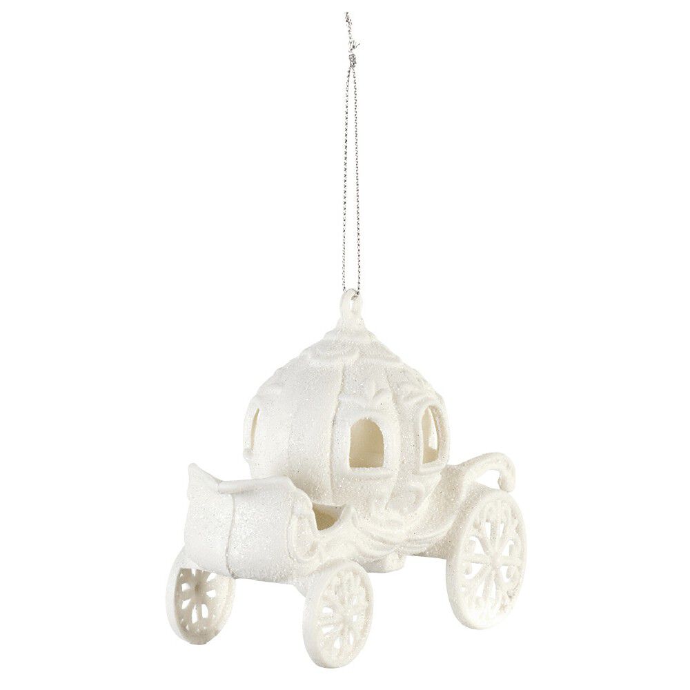 Suspension carrosse de No&euml;l givré