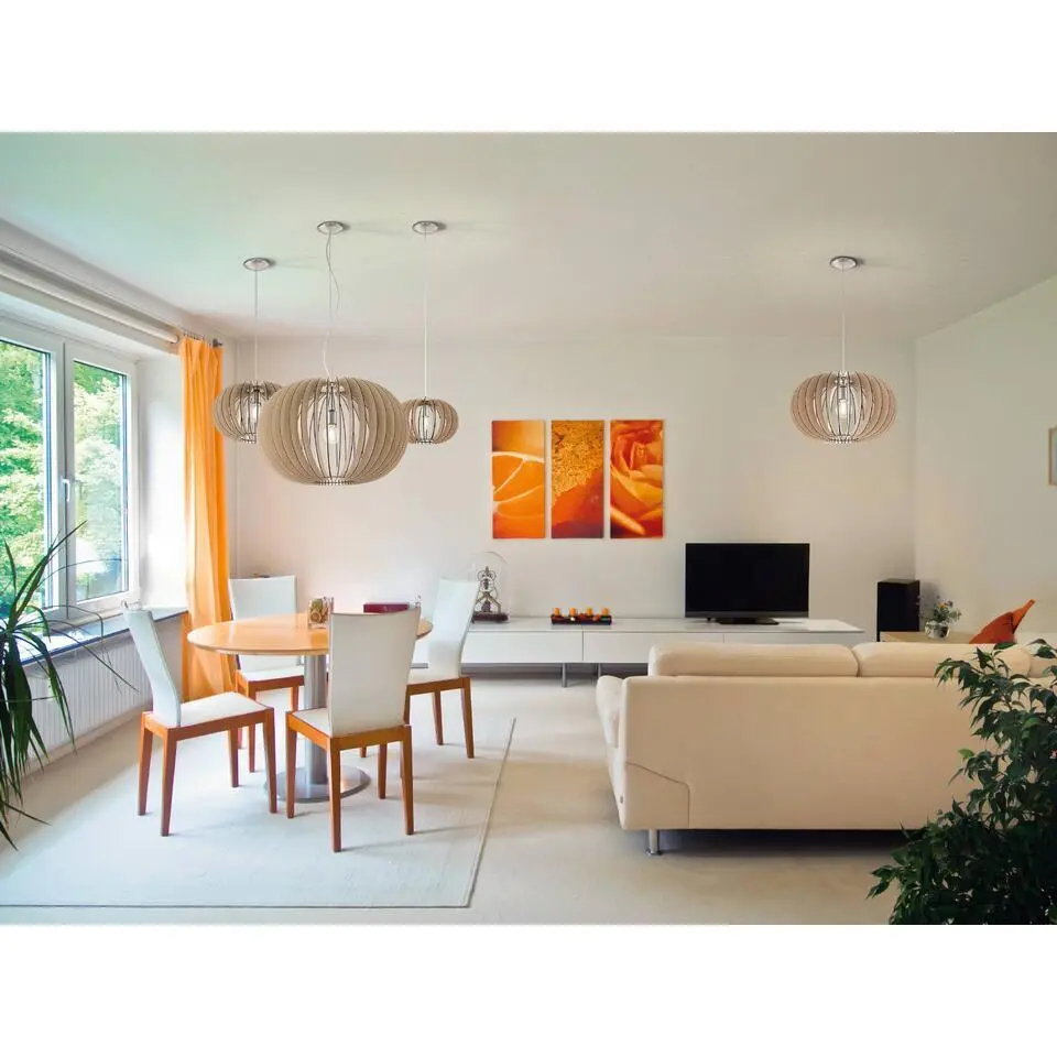 EGLO Stellato Hanglamp - E27 - &Oslash; 23.5 cm - Nikkelmat