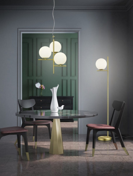 Lampa wisząca złota PURE 3xE14x28W wym: 150x40x40 cm Trio