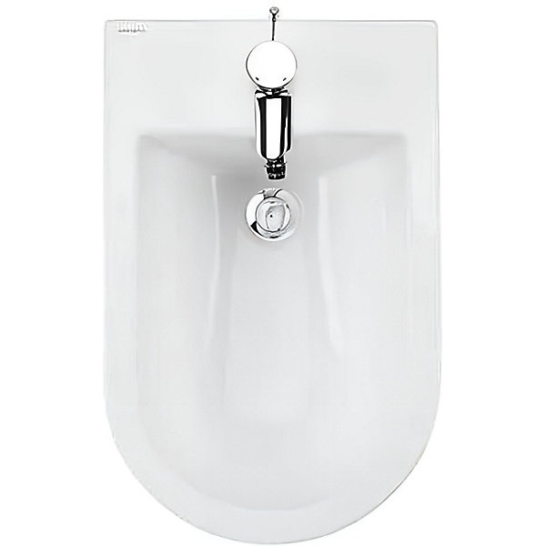 Bidet à poser au sol céramique traditionnelle SANINDUSA UrbY 55x35 blanc (robinet et vidage non inclus)