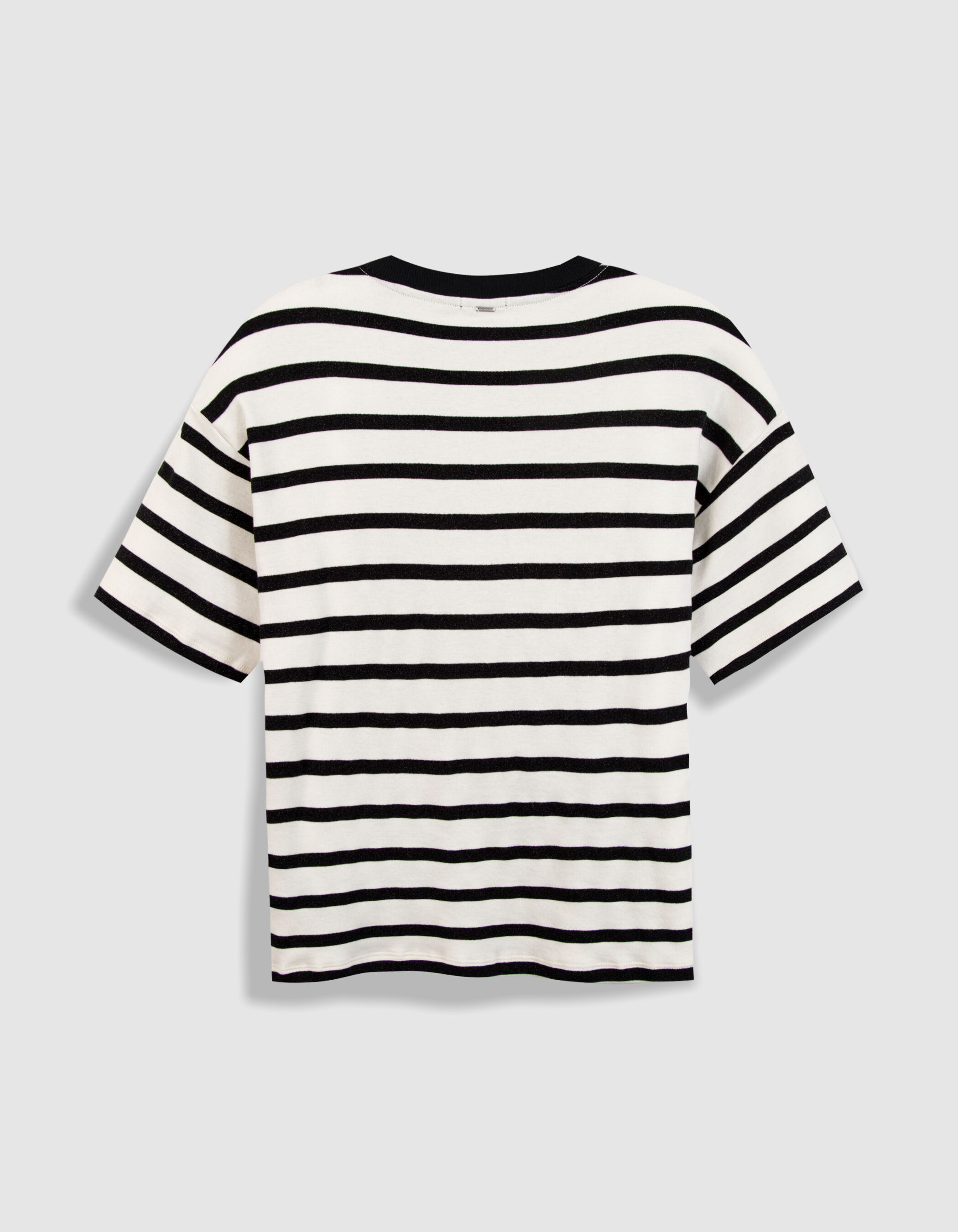 Tee-shirt marinière rayures pailletées Femme