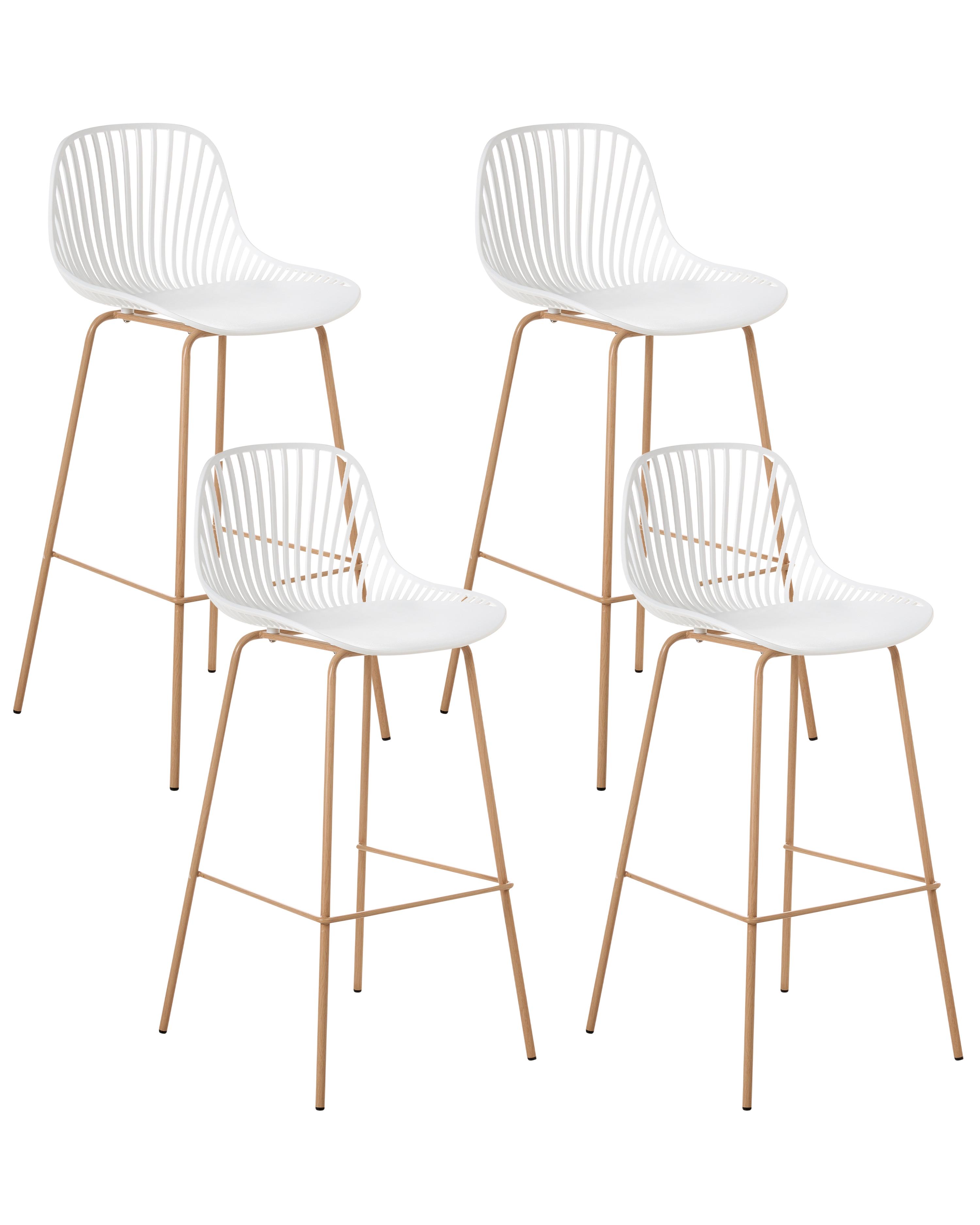 Set of 4 Dining Chairs KLEVE White