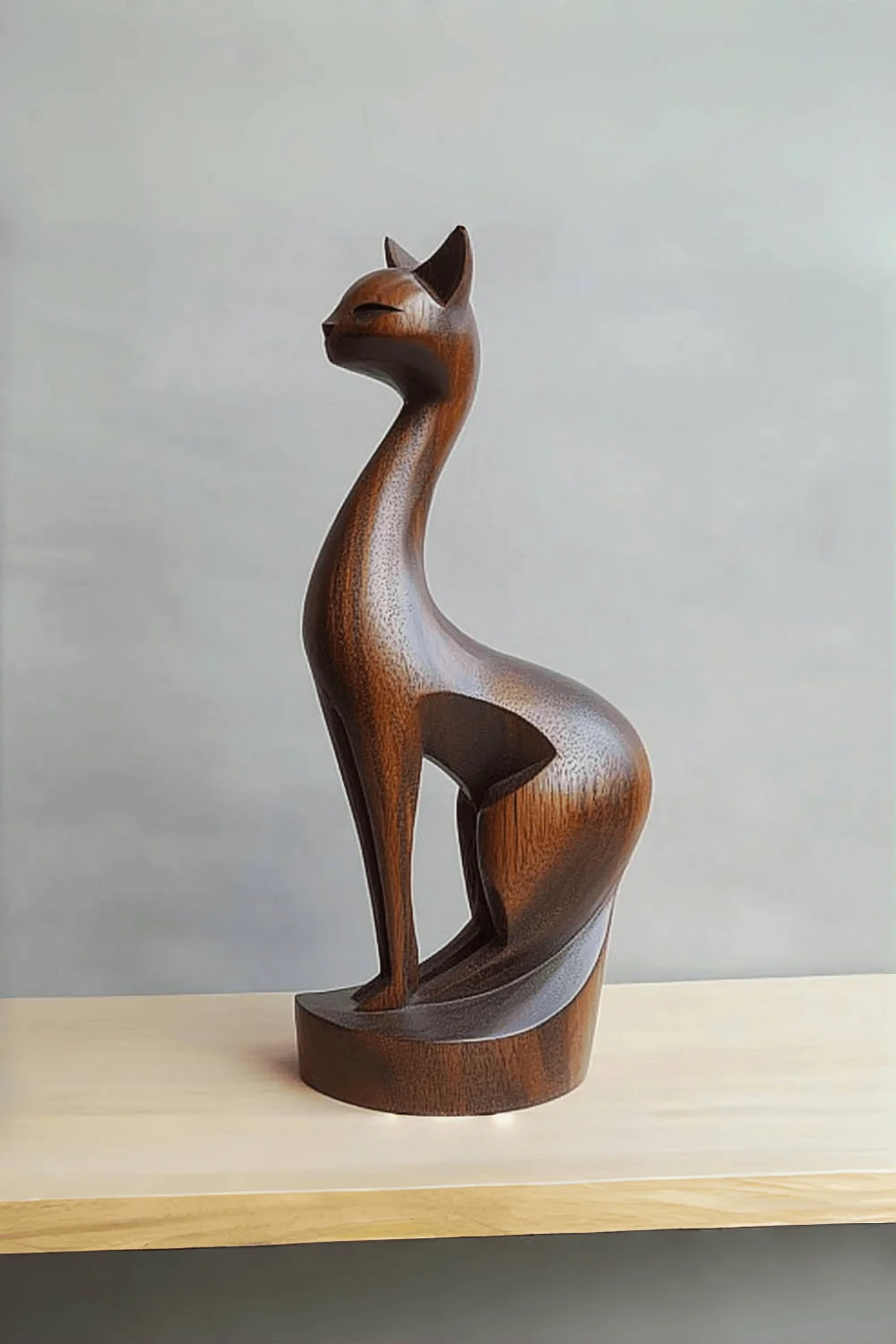 Cat Wood Sculpture #WA064