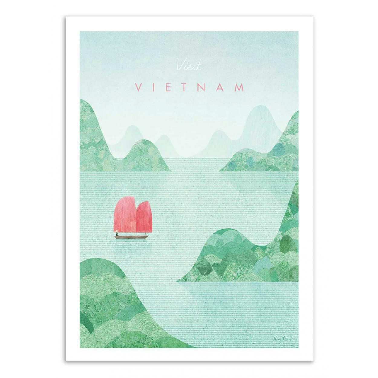 HENRY RIVERS - VISIT VIETNAM - Affiche d'art 50 x 70 cm