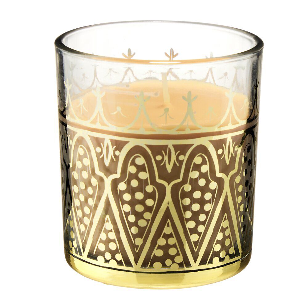Bougie bijou parfumée dans verre senteur musc blanc Ø7xH8cm