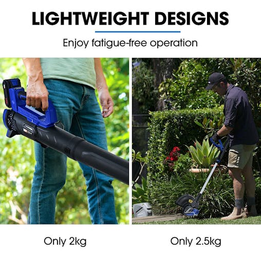 NNEMB 20V Leaf Blower & Line Trimmer / Edger Combo, Kit with 4.0Ah Battery & Fast Charger