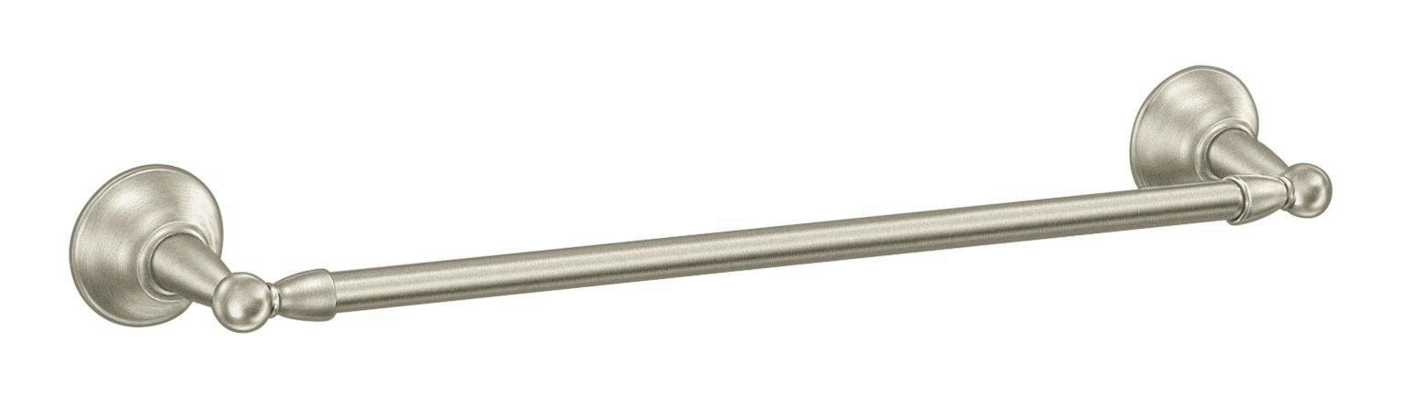 Moen®  Sage Single Bathroom Towel Bar/Rack, Brushed Nickel, 18-in