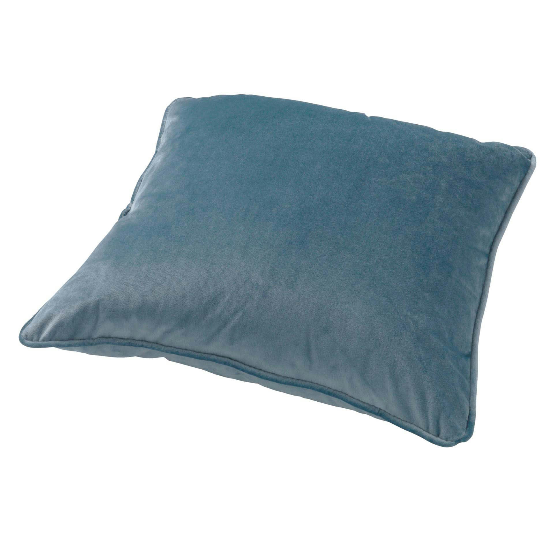 - Coussin - bleu en velours 60x60 cm uni