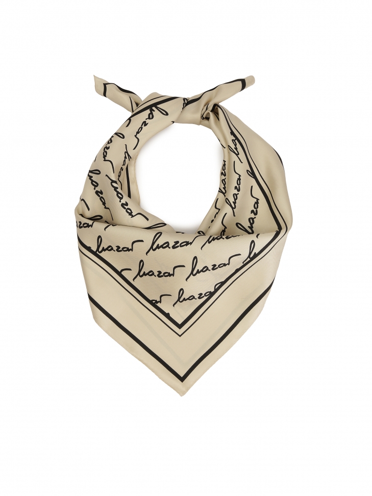 Beige silk scarf