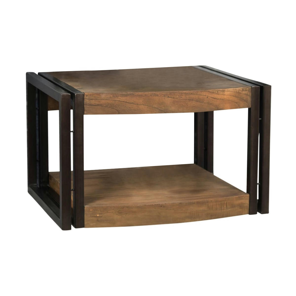 - Meuble sous vasque de salle de bain suspendu en teck et métal L60cm