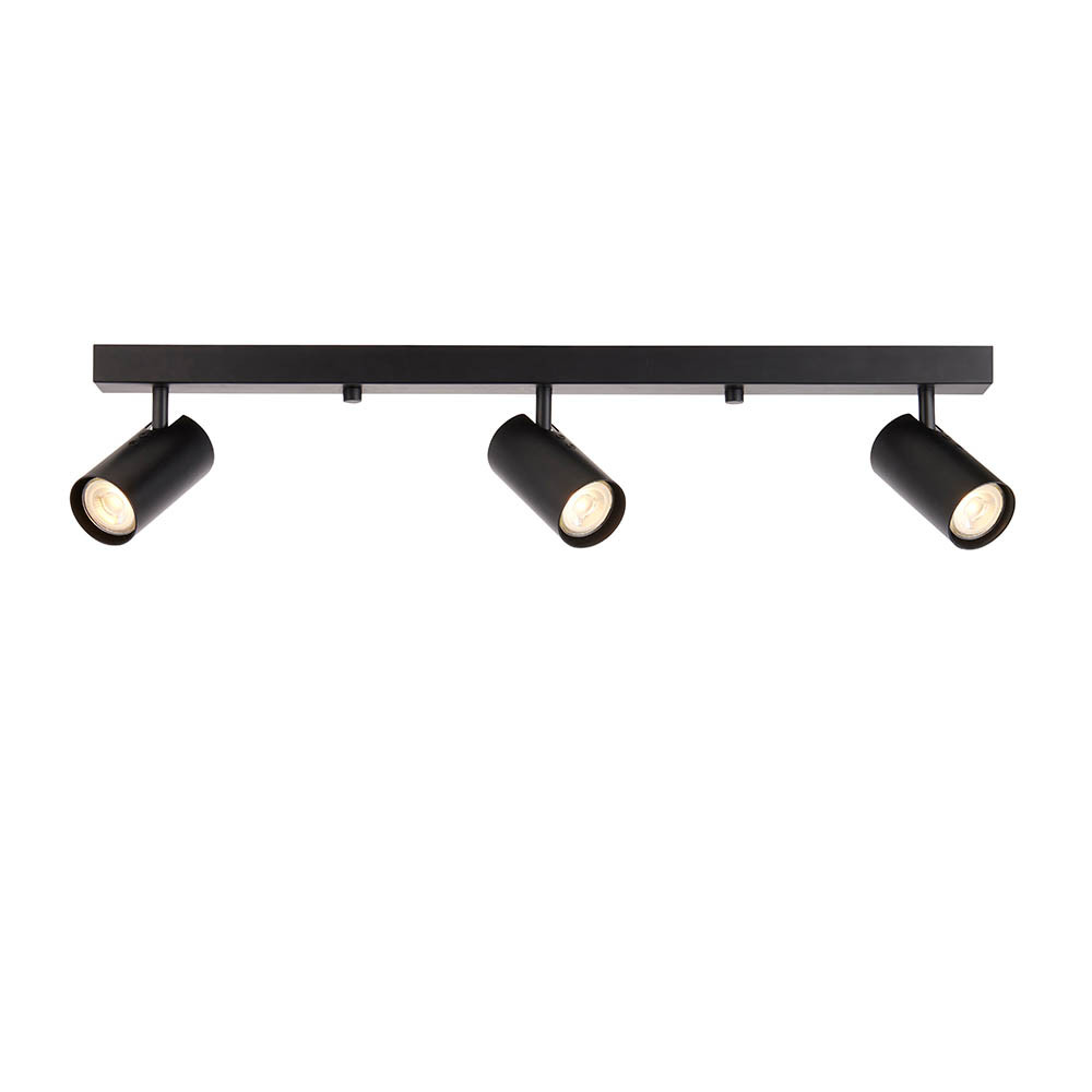 Lampa sufitowa REZ czarna matowa 3xGU10x7W wym:11,6x70x20cm IP20 Endon