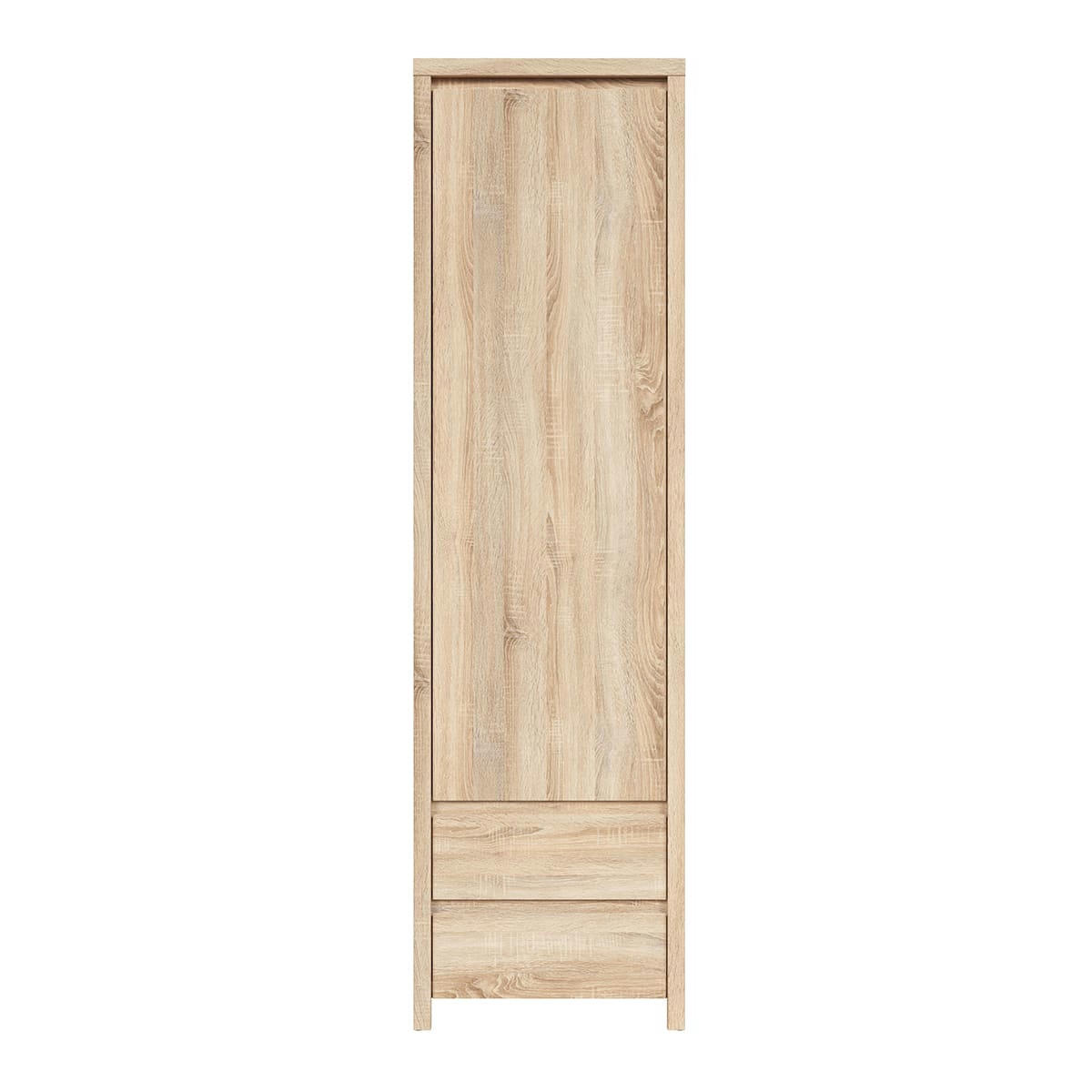 - Armoire colonne 1 porte 2 tiroirs naturel