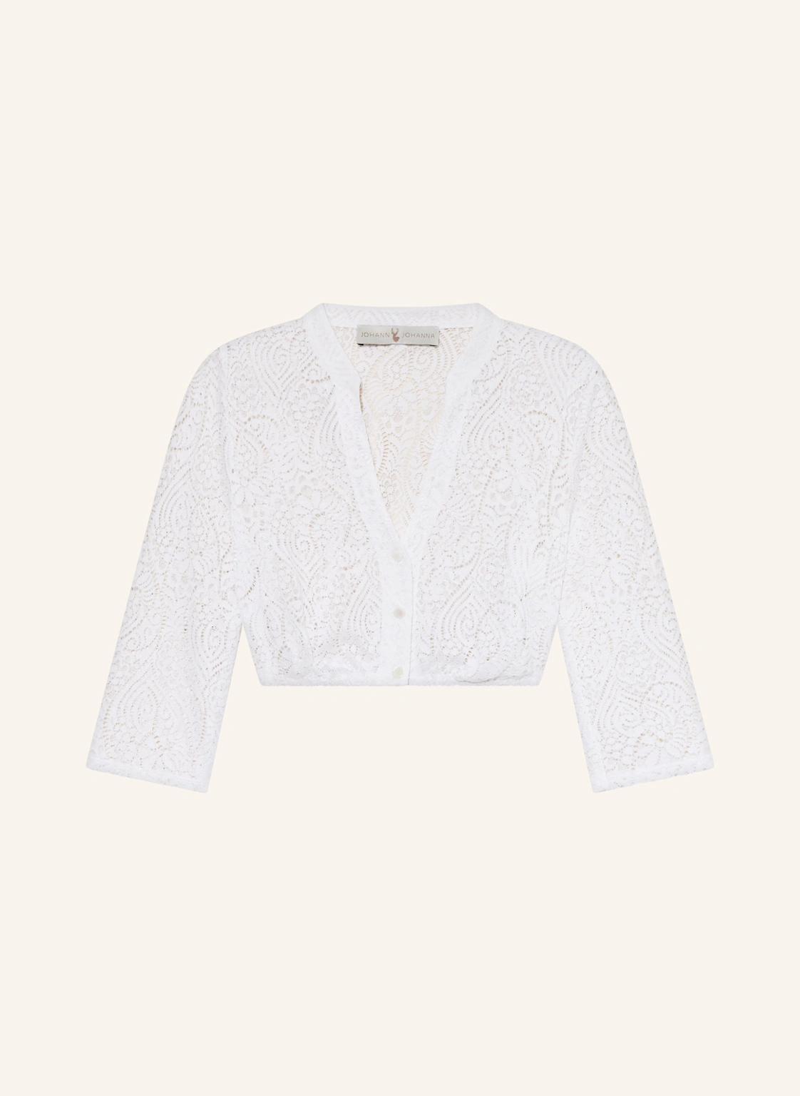 Johann & Johanna Dirndlbluse mit 3/4-Arm aus Spitze